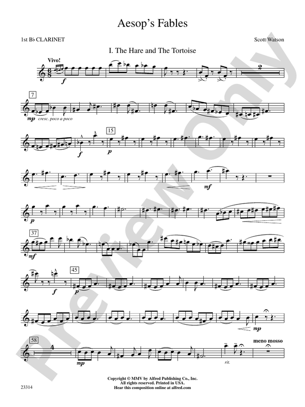 Aesop's Fables 1st Bflat 1st Bflat Part Digital