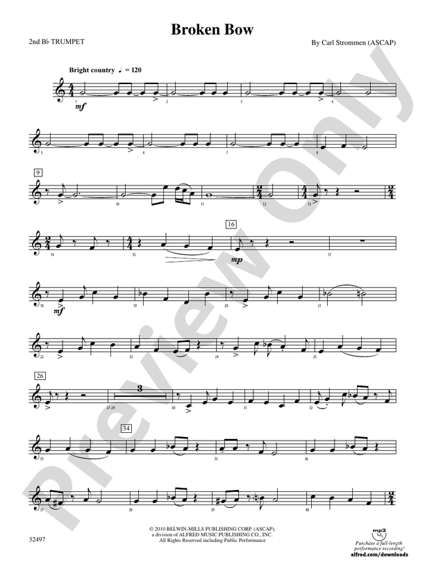 Broken Bow: 2nd B-flat Trumpet