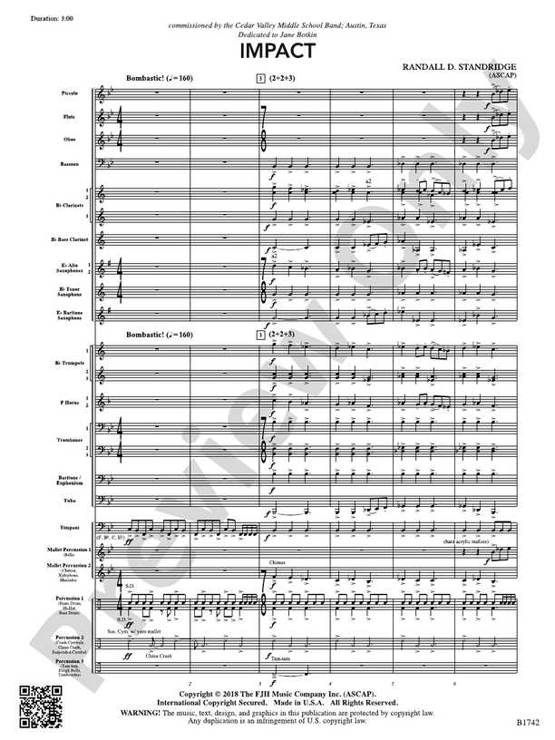 Impact Score Randall D Standridge Digital Sheet Music Download