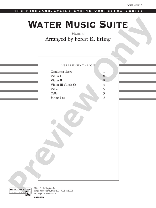 Water Music Suite