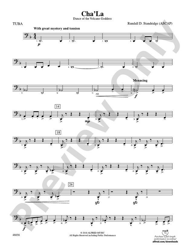 Cha'La Tuba Tuba Part Digital Sheet Music Download