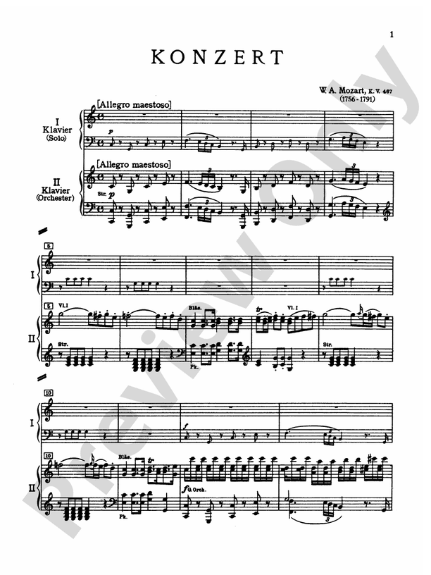Mozart: Piano Concerto No. 21 in C Major, K. 467: Piano
