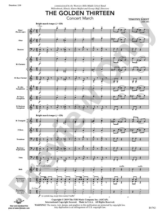 the-golden-thirteen-score-timothy-loest-digital-sheet-music-download