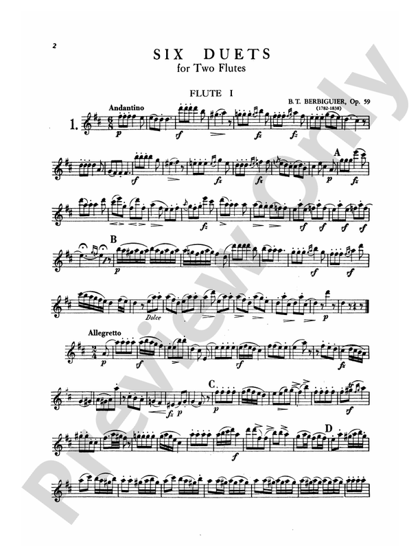 Berbiguier: Six Duets, Op. 59