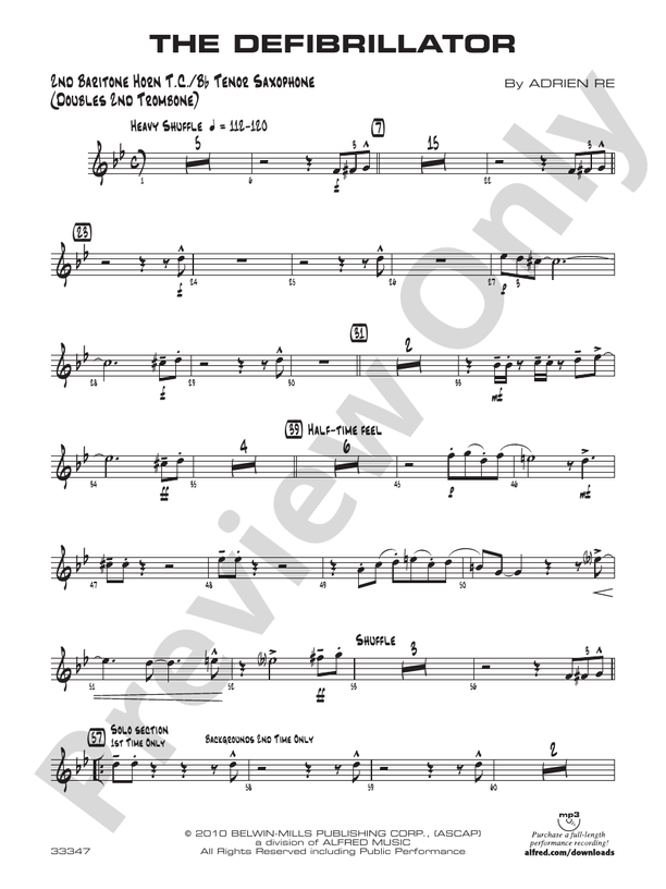 The Defibrillator 2nd Baritone T.C. 2nd Baritone T.C. Part Digital Sheet Music Download