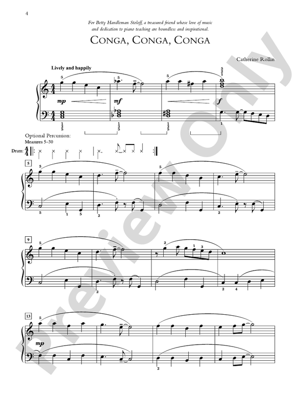 Conga, Conga, Conga - Piano Solo