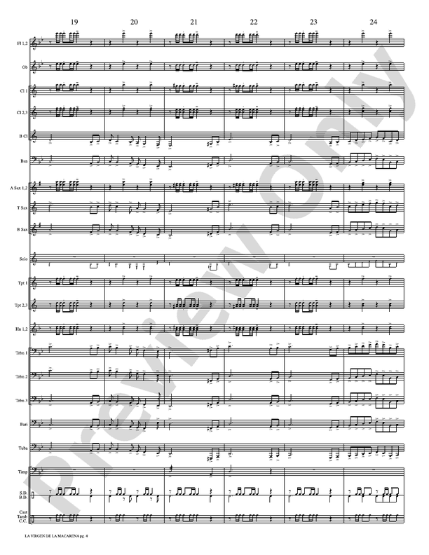 La Virgen de la Macarena (Solo Trumpet and Concert Band): Score
