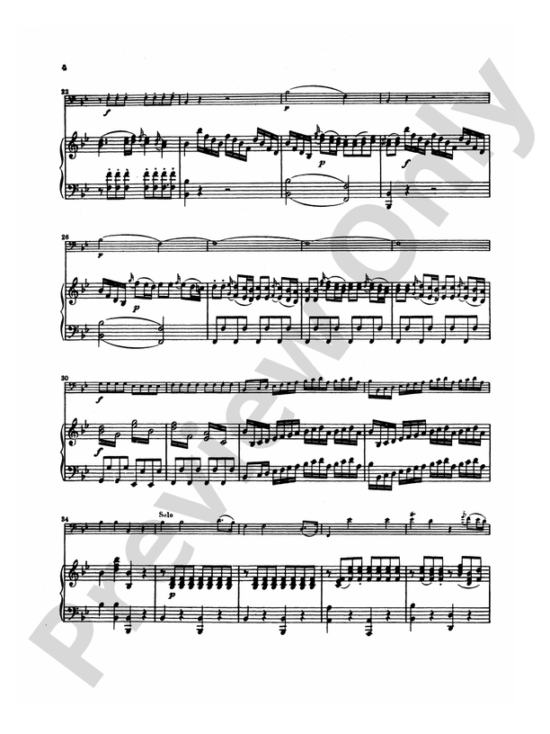 Mozart Concerto in B flat Major, K. 191 Bassoon & Piano Part(s