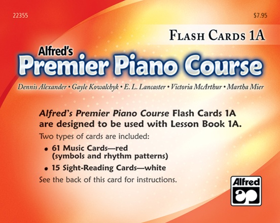 Premier Piano Course, Flash Cards 1A