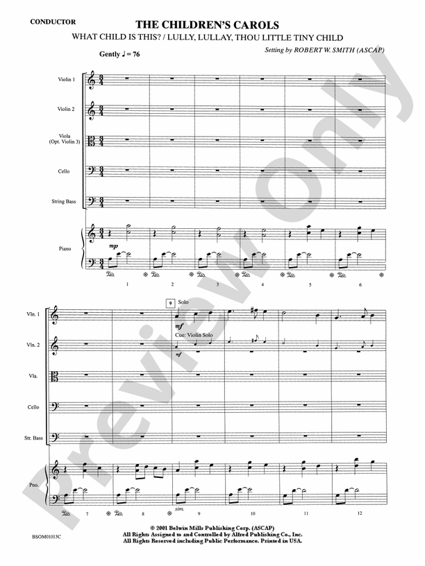 The Children's Carols: String Orchestra Conductor Score & Parts ...