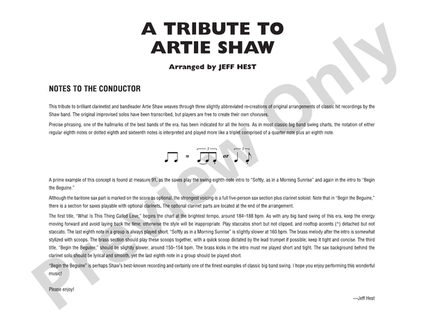 A Tribute to Artie Shaw