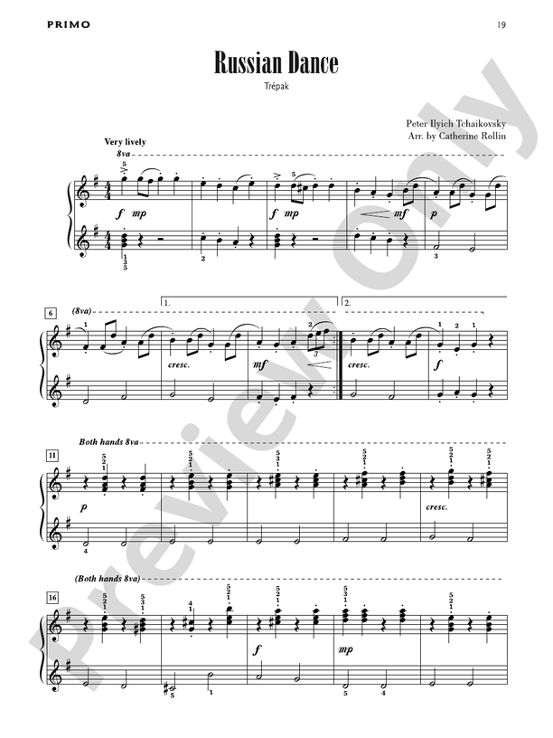 Russian Dance (Trépak) - Piano Duet (1 Piano, 4 Hands)