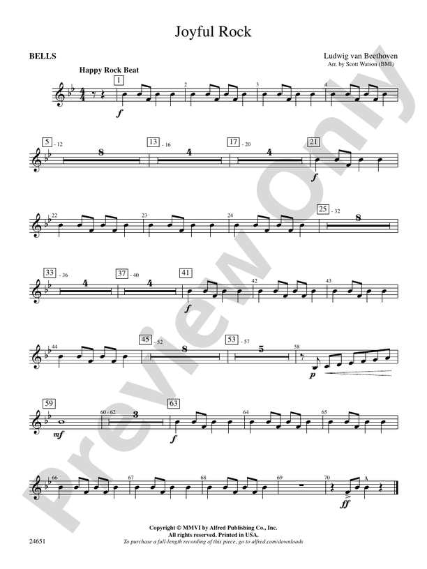 Joyful Rock Bells Bells Part Digital Sheet Music Download