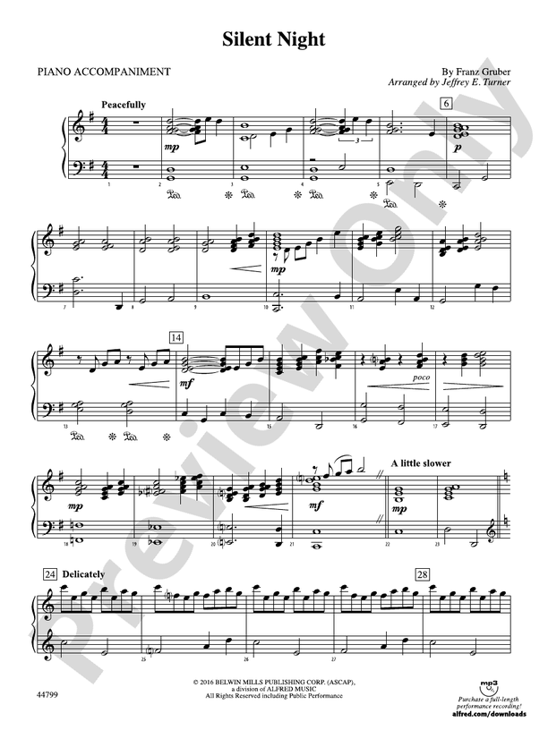 FREE! - Silent Night Piano Sheet Music (teacher made)