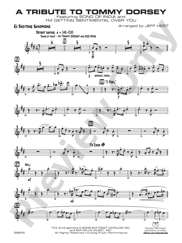 A Tribute to Tommy Dorsey: E-flat Baritone Saxophone