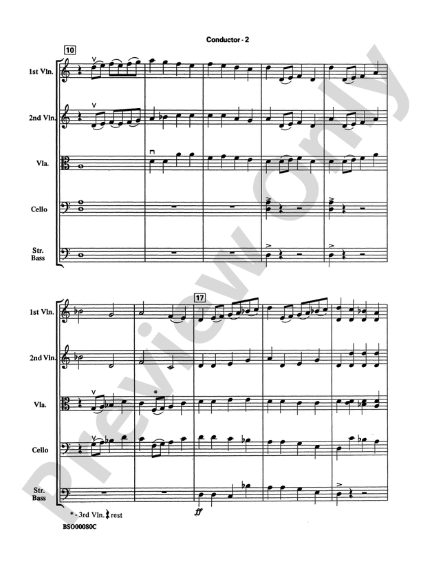 Fantasia for Strings String Orchestra Conductor Score & Parts Elliot