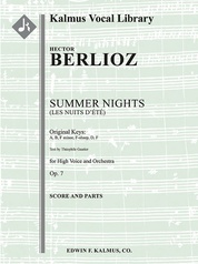 Summer Nights, Op. 7 (Les Nuits d'Ete), (Original keys: A, B, F minor, F-sharp, D, F)