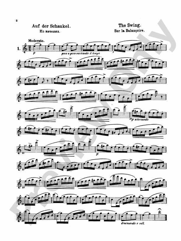 Köhler TwentyFive Romantic Etudes, Op. 66 Flute Book Ernesto Köhler