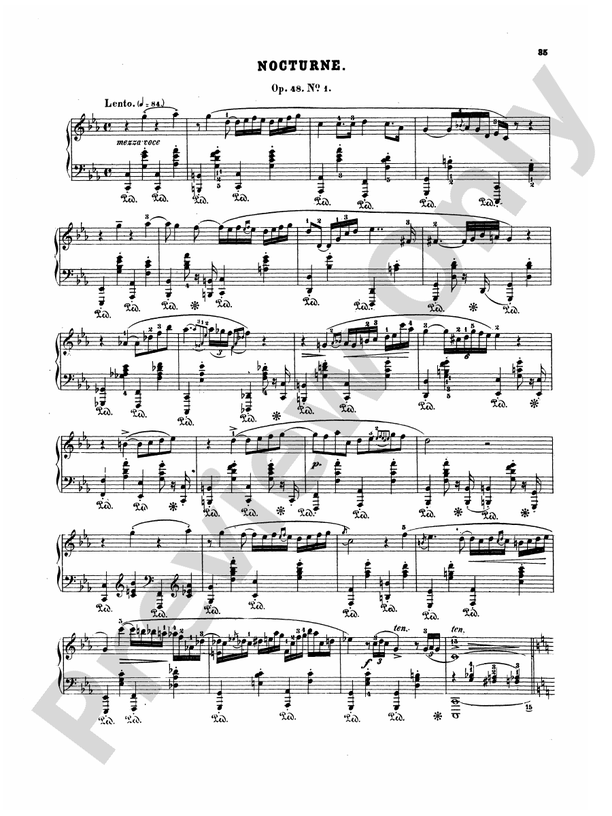 Chopin: Nineteen Nocturnes (Ed. Eduard Mertke): No. 13, Op. 48, No. 1 ...