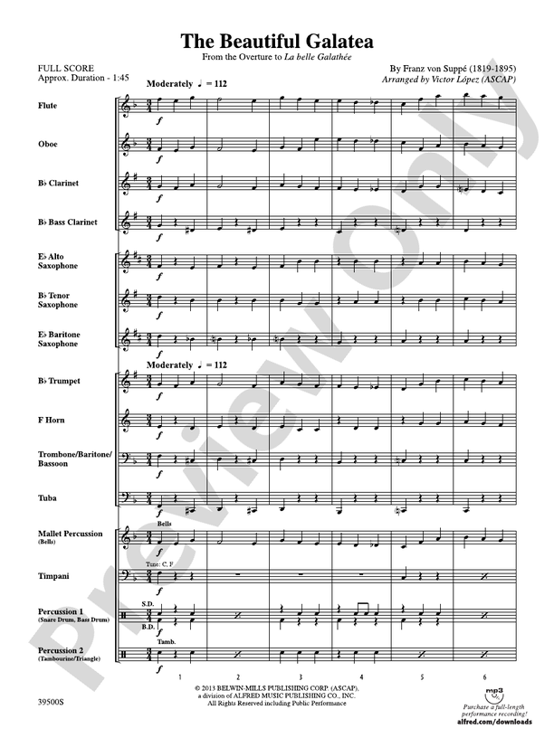 The Beautiful Galatea (from the Overture to La belle Galathée)