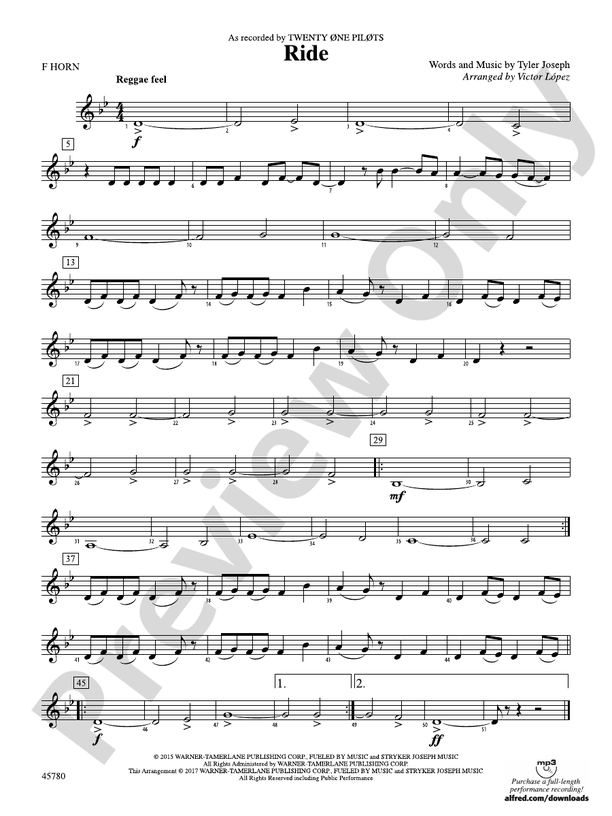 Ride 1st F Horn 1st F Horn Part Digital Sheet Music Download ride-1st-f-horn-1st-f-horn-part-digital-sheet-music-download