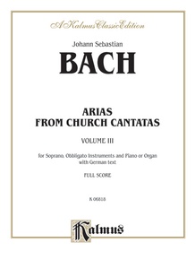 Arias de Cantatas de Iglesia, Volumen IIIArias de Cantatas de Iglesia, Volumen III  