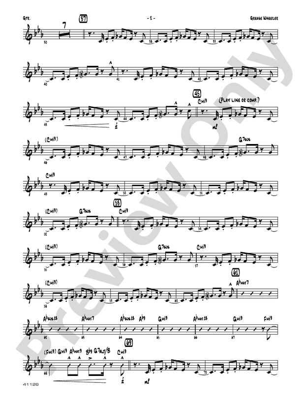 Grease Wheezer Guitar Guitar Part Digital Sheet Music Download