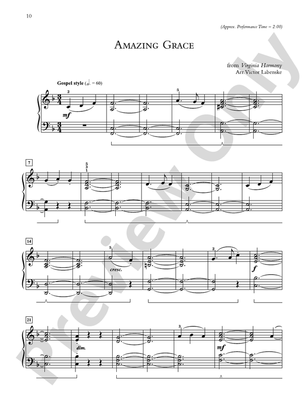 Amazing Grace - Piano Solo