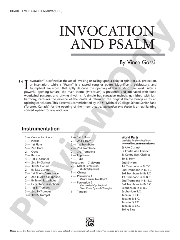 Invocation and Psalm