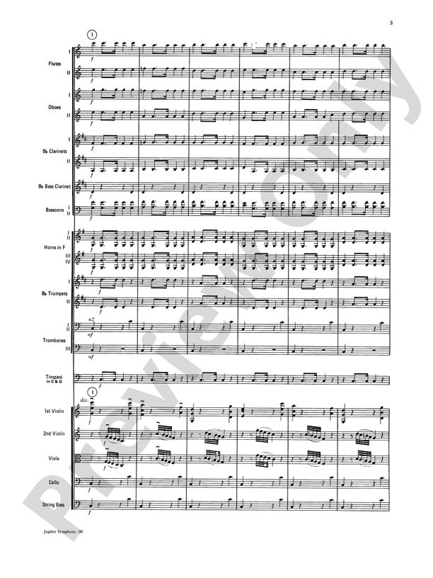 Jupiter Symphony 1st Movement Full Orchestra Conductor Score And Parts