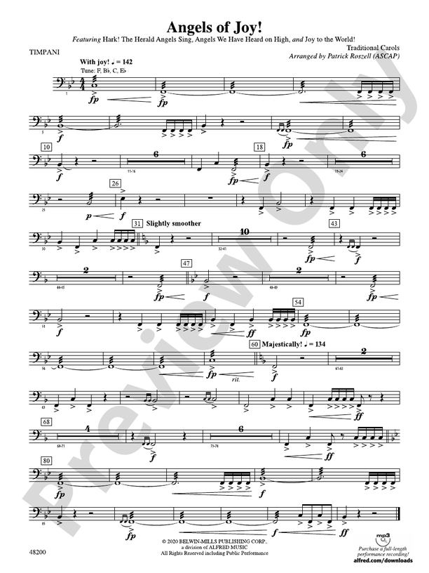 Angels of Joy! Timpani Timpani Part Digital Sheet Music Download