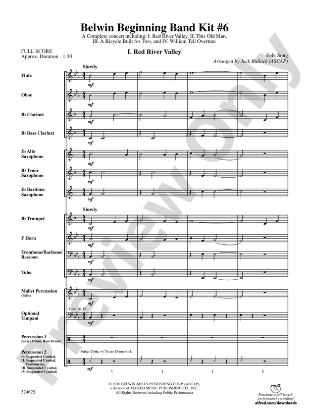 Belwin Beginning Band Kit #6: Concert Band Conductor Score & Parts ...