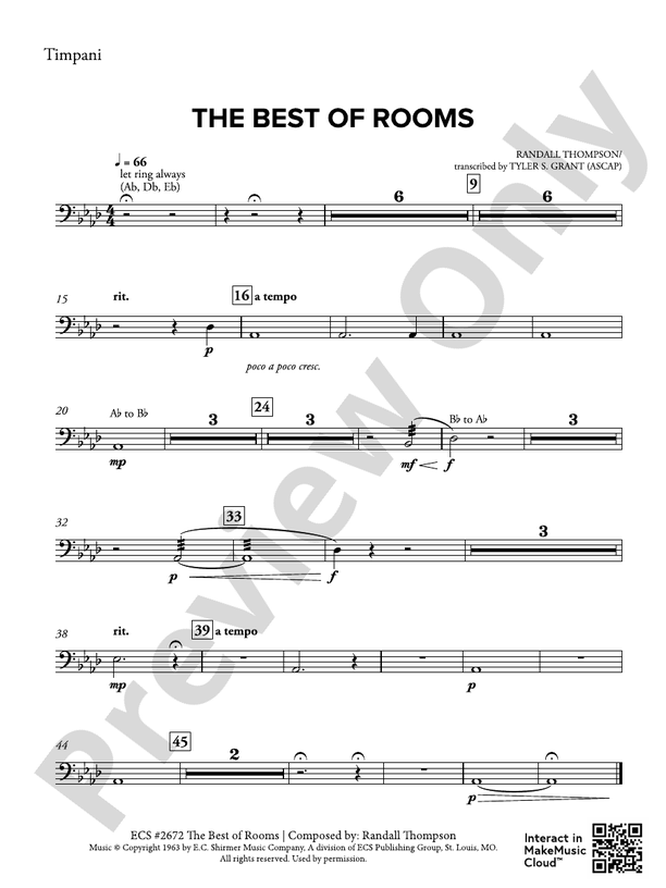 The Best of Rooms Timpani Timpani Part Digital Sheet Music Download