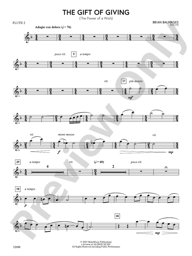 The Gift of Giving: 2nd Flute