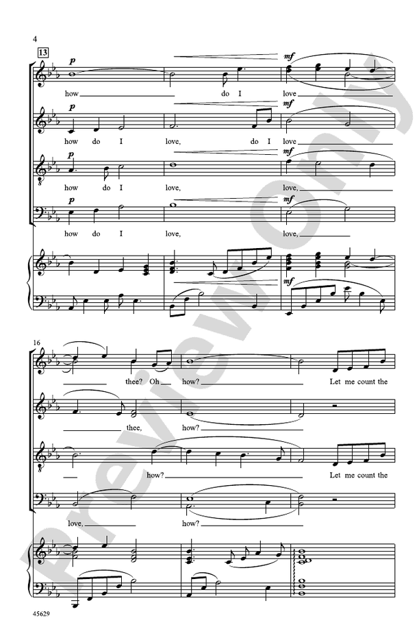 How Do I Love Thee? SATB Choral Octavo Bruce W. Tippette Digital
