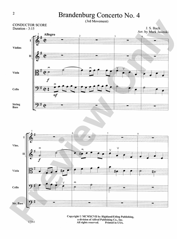 Brandenburg Concerto No. 4 (3rd Movement)