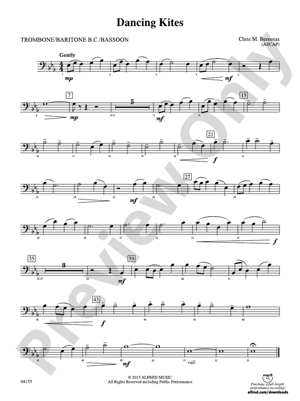 Dancing Kites 1st Trombone 1st Trombone Part Digital Sheet Music