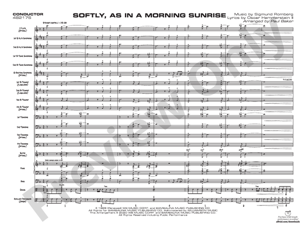 Softly, as in a Morning Sunrise