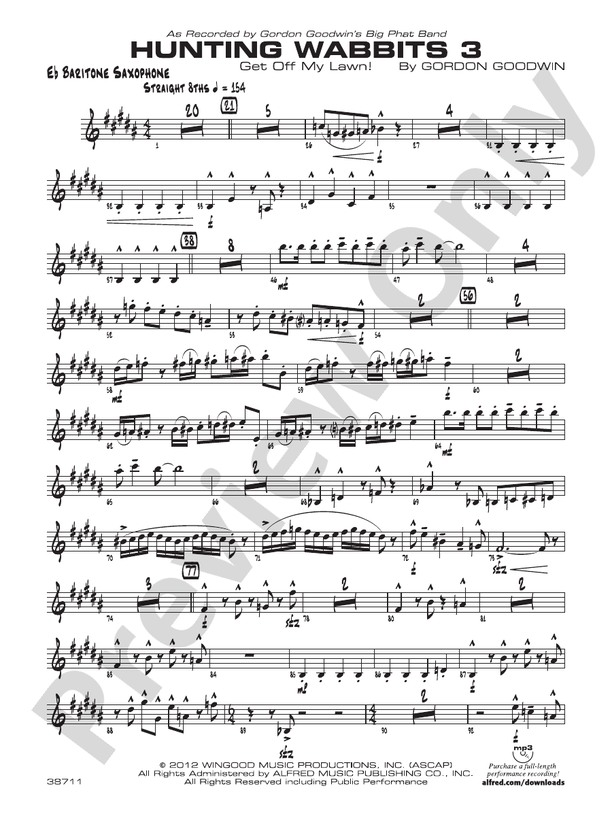 Hunting Wabbits 3 (Get Off My Lawn): E-flat Baritone Saxophone: E