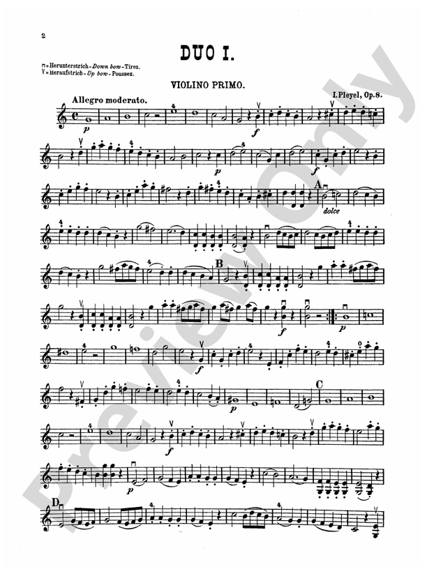 Pleyel: Six Easy Duets, Op. 8