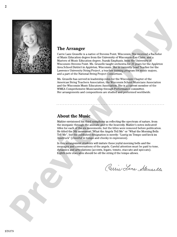 What the Angels Tell Me Score Gustav Mahler Digital Sheet Music