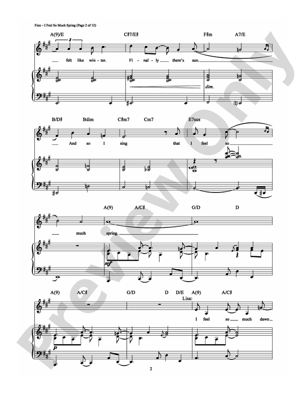 I Feel So Much Spring: Piano/Vocal/Chords: William Finn - Digital