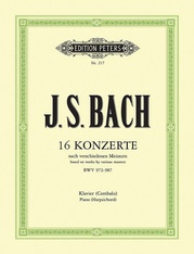 16 Concerto Transcriptions after Various Composers BWV 972-987 for Keyboard Solo