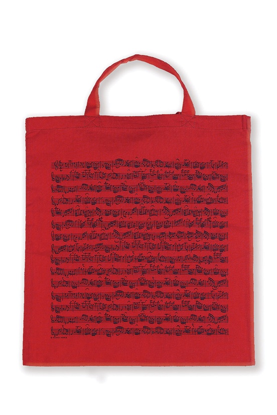 Tote Bag: Sheet Music (Red)