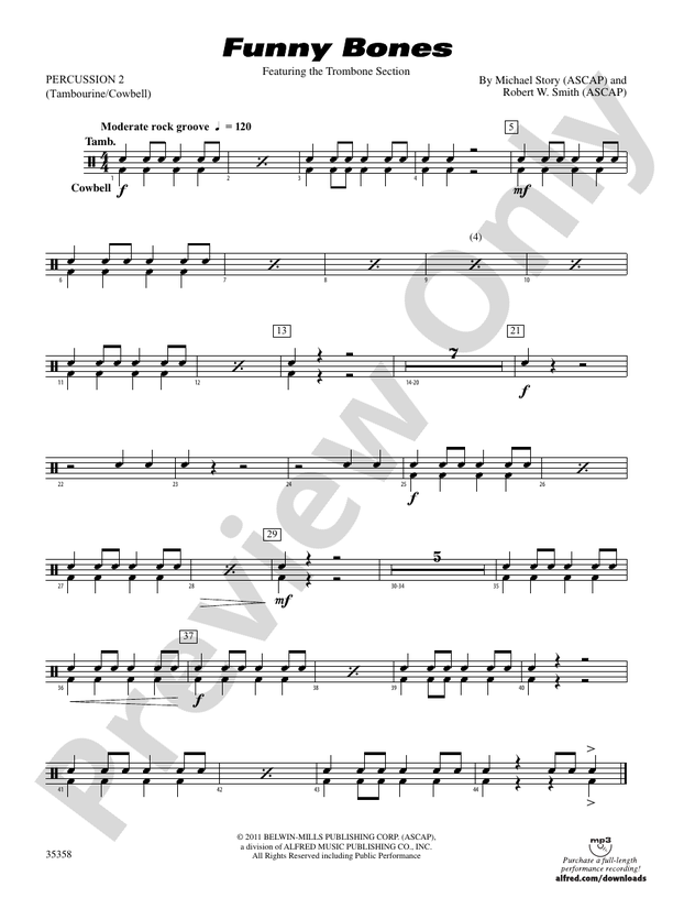 Funny Bones 2nd Percussion 2nd Percussion Part Digital Sheet Music Download