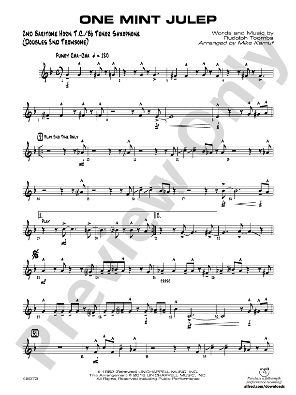 One Mint Julep: 2nd Baritone T.C.