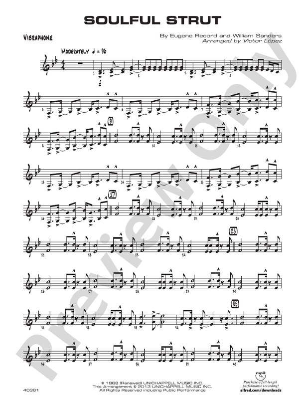 Soulful Strut: Vibraphone: Vibraphone Part - Digital Sheet Music Download