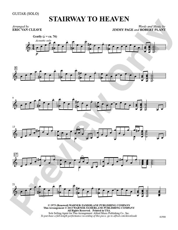 Spartito Per Arpa 'Stairway To Heaven' - Arrangiamento Solo, Per Musicisti E Appassionati