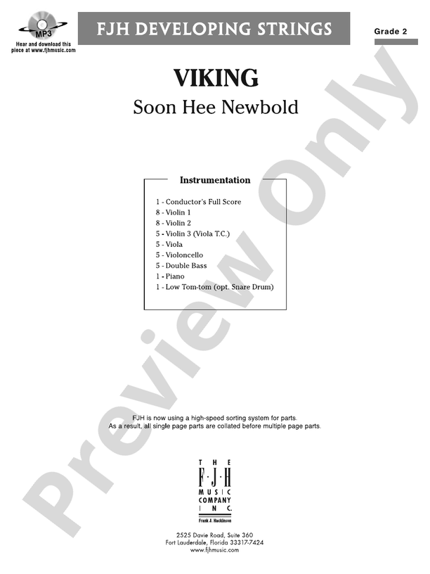 Viking Score Soon Hee Newbold Digital Sheet Music Download