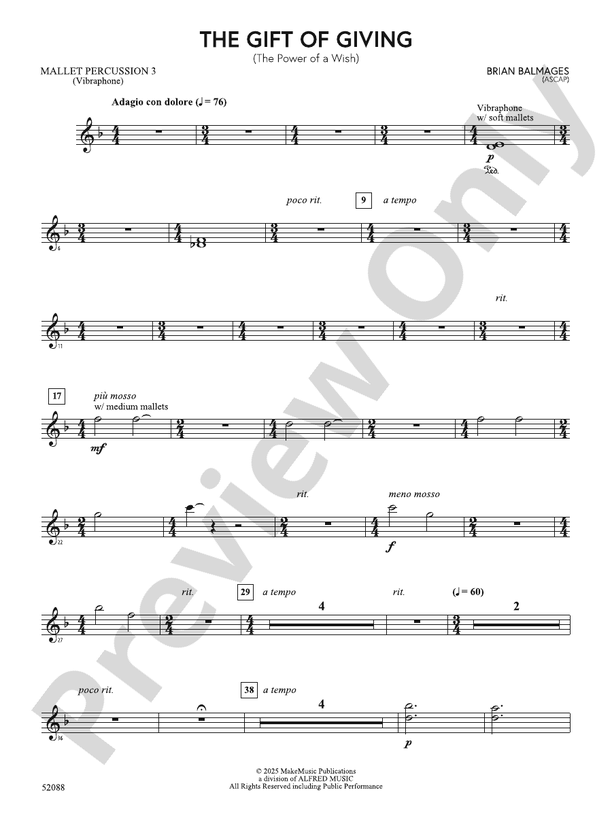 The Gift of Giving: 3rd Mallet Percussion